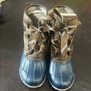 Magellan Outdoors Kids Brown and Navy Boots